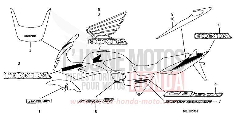 MARKE (CB1300S/SA) von CB1300 Super Bold'or ABS PEARL FADELESS WHITE (NH341KF) von 2007